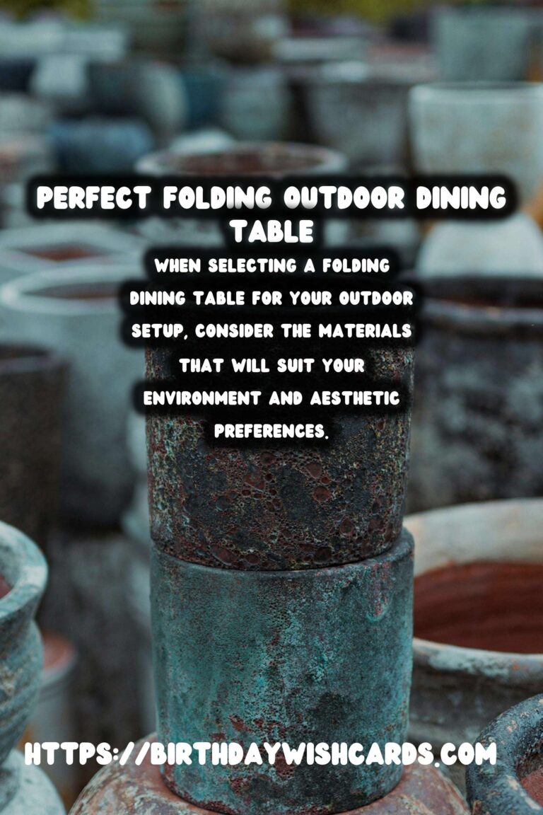 How to Choose the Perfect Summer Outdoor Dining Table: Folding Options