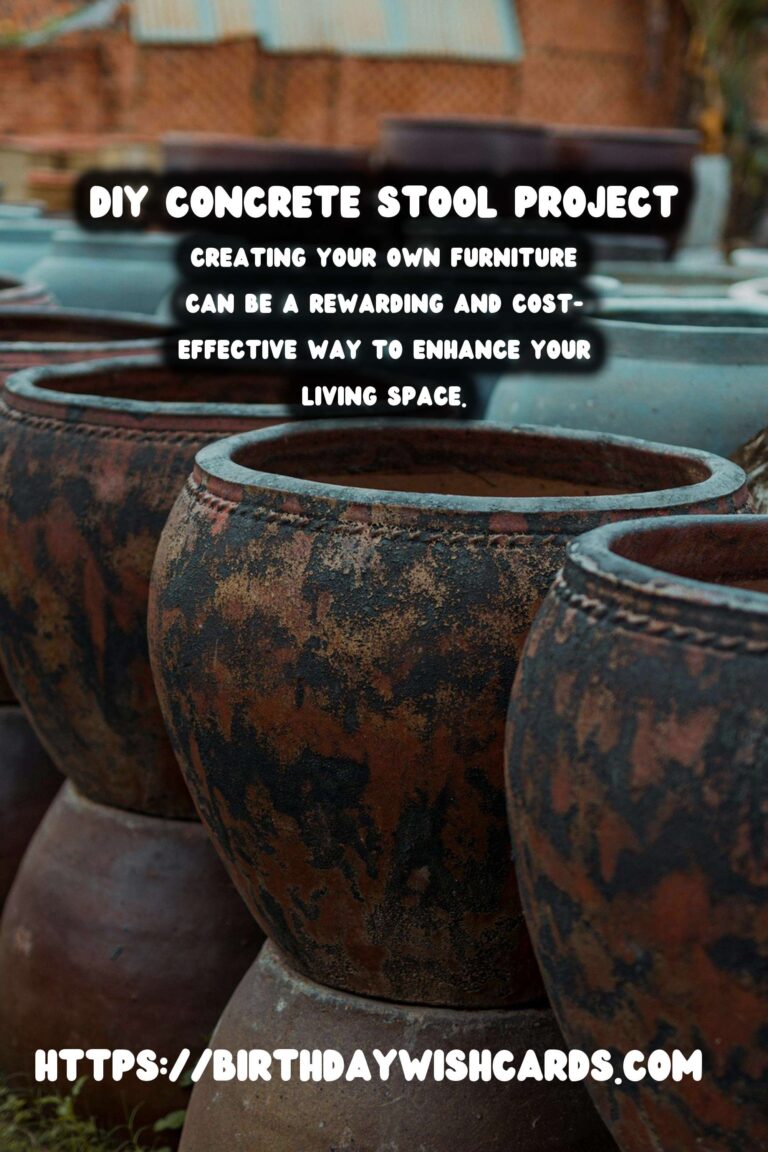 How to Create a DIY Concrete Stool with Wooden Top