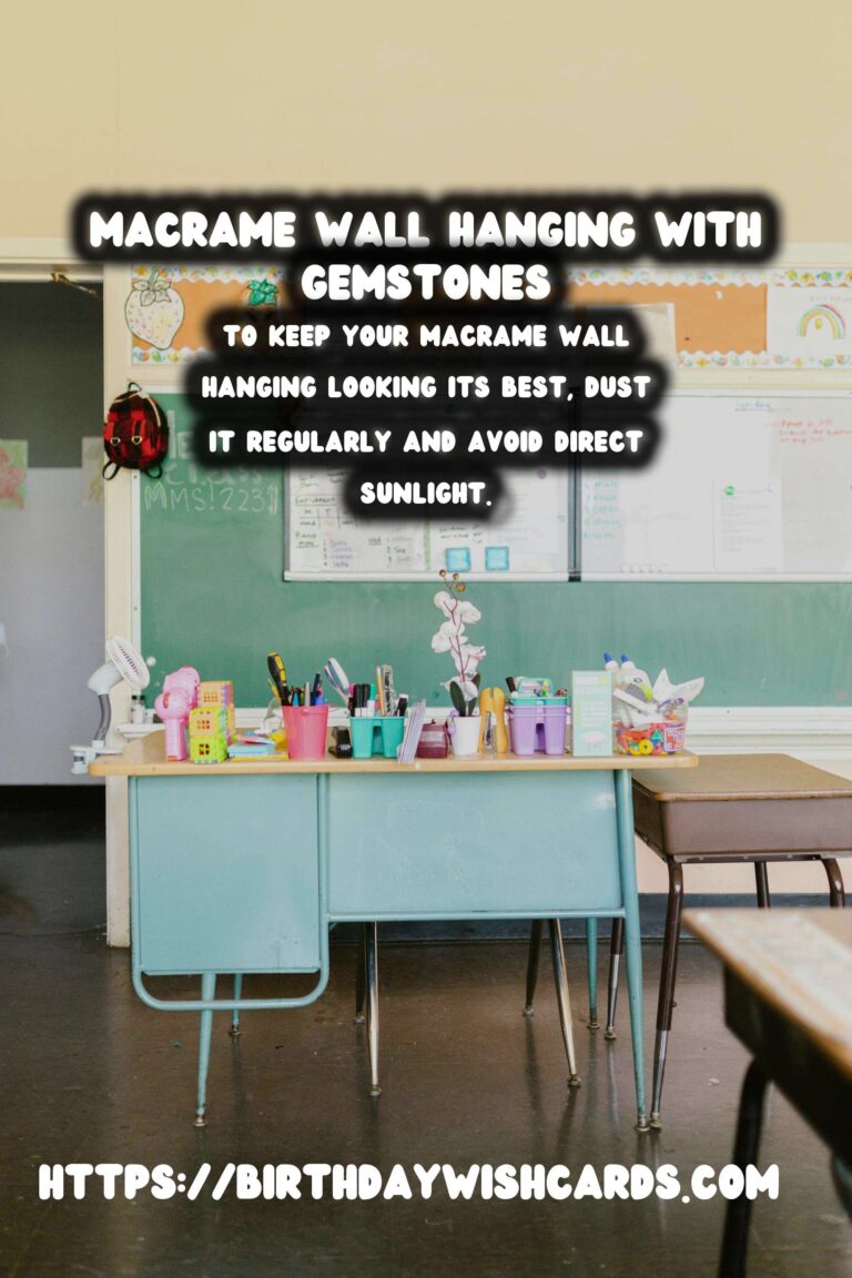 How to Create a DIY Macrame Wall Hanging with Gemstones