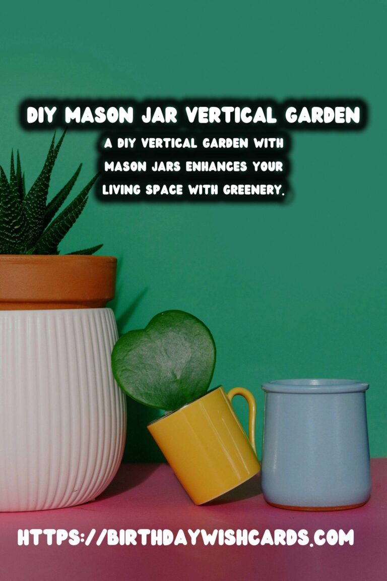 How to Create a DIY Vertical Garden with Mason Jars