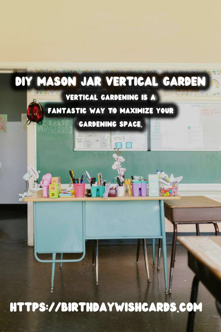 How to Create a DIY Vertical Garden with Mason Jars
