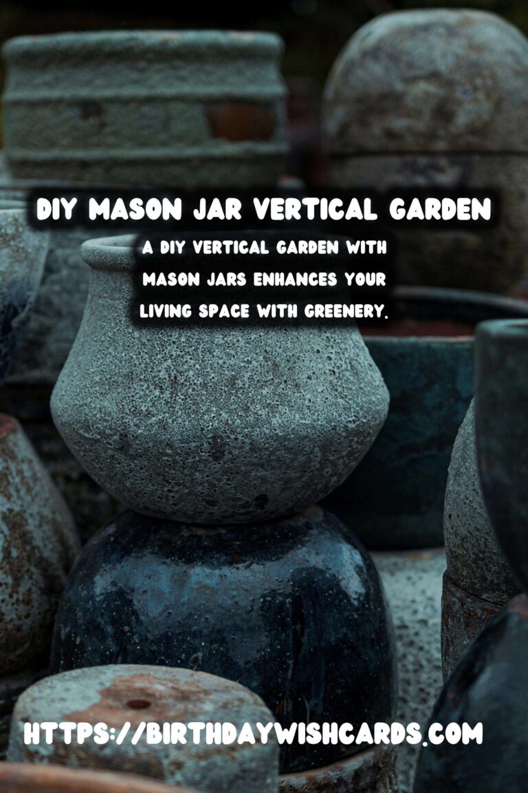 How to Create a DIY Vertical Garden with Mason Jars
