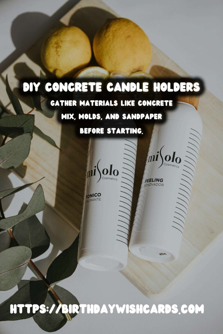 How to Make DIY Concrete Candle Holders at Home