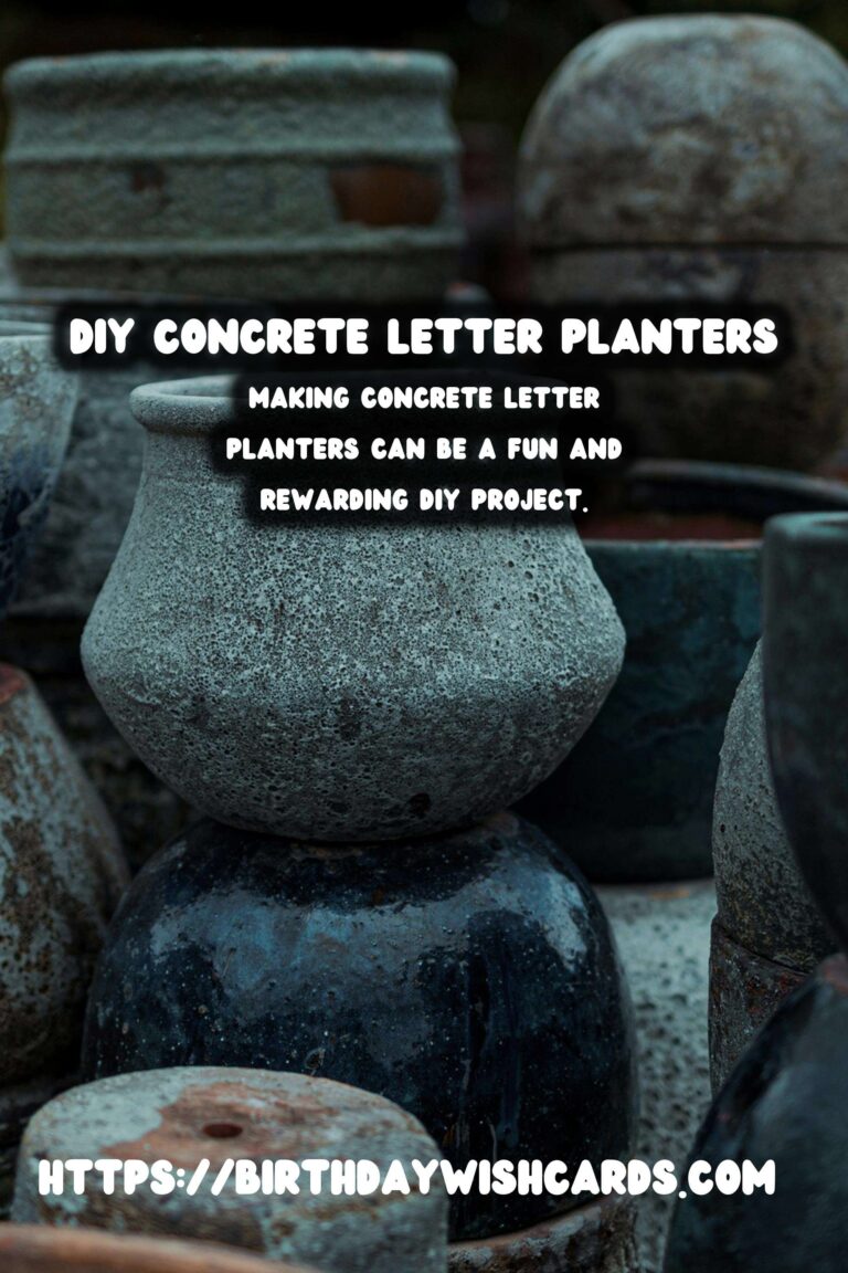 How to Make DIY Concrete Letter Planters: A Step-by-Step Guide