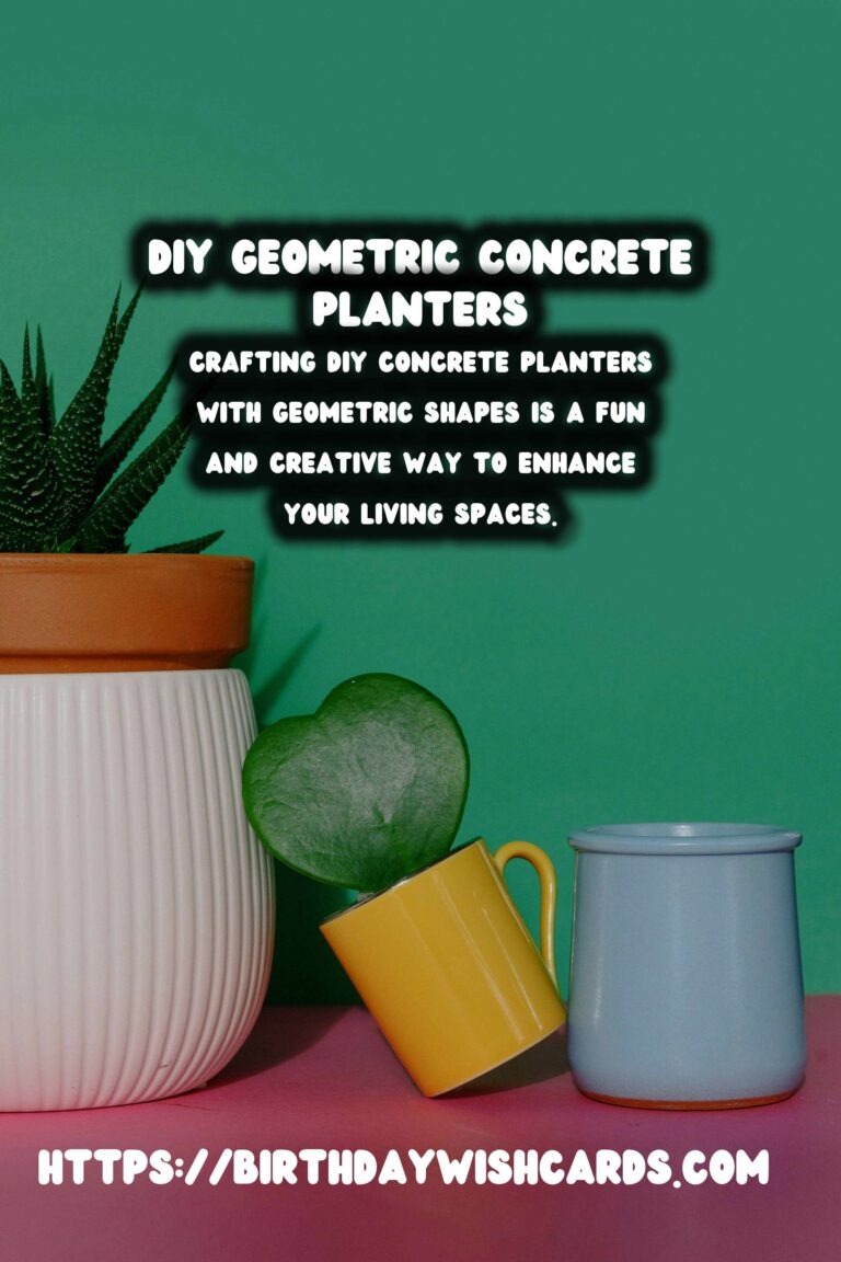 How to Make DIY Concrete Planters with Geometric Shapes