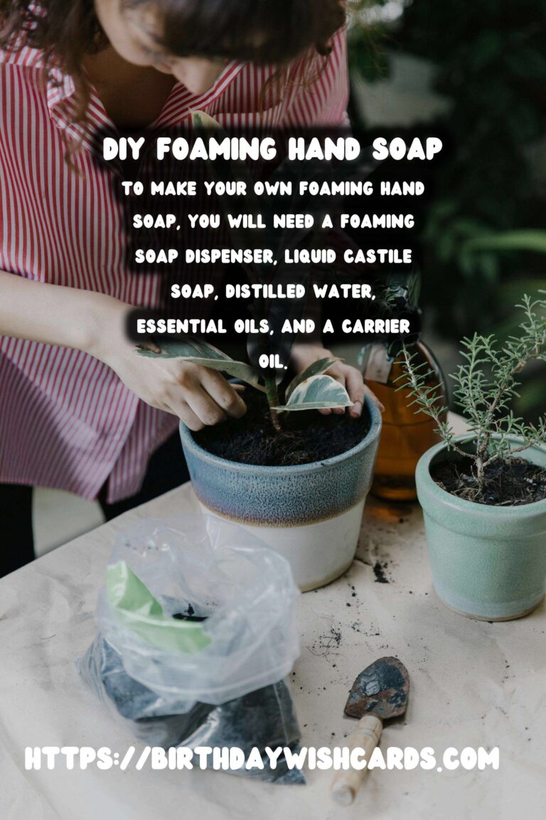 How to Make Homemade Foaming Hand Soap