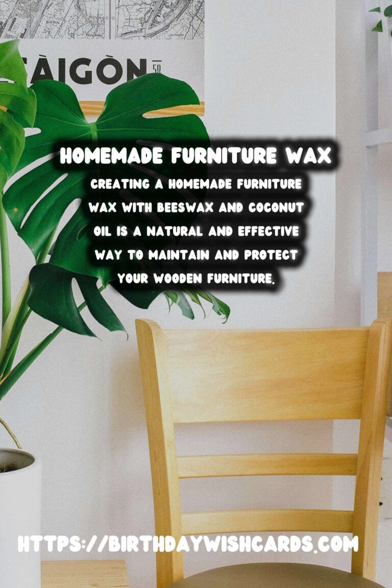 How to Make Homemade Furniture Wax with Beeswax and Coconut Oil