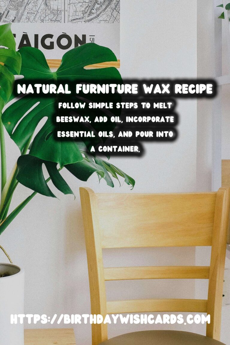 How to Make Homemade Natural Furniture Wax for Shiny Surfaces