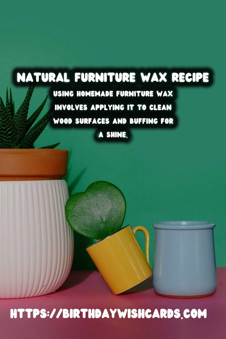 How to Make Homemade Natural Furniture Wax for Shiny Surfaces