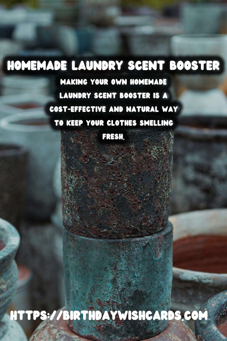 How to Make Your Own Homemade Laundry Scent Booster