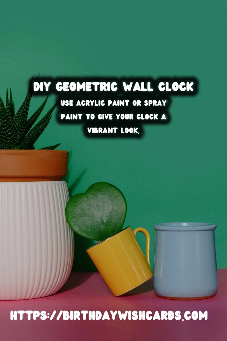 How to Make a DIY Geometric Wall Clock from Cardboard