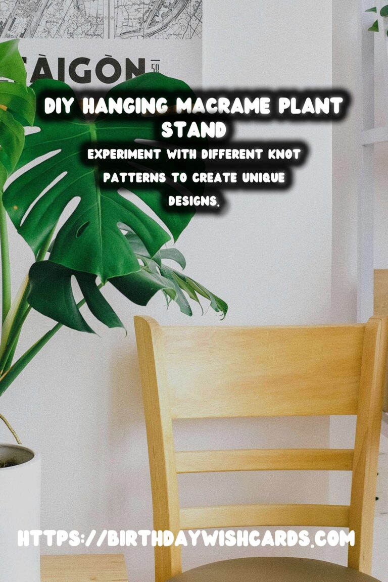 How to Make a DIY Hanging Macrame Plant Stand