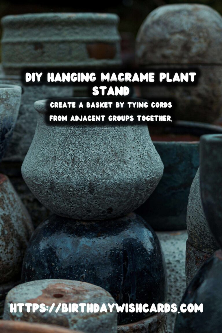 How to Make a DIY Hanging Macrame Plant Stand