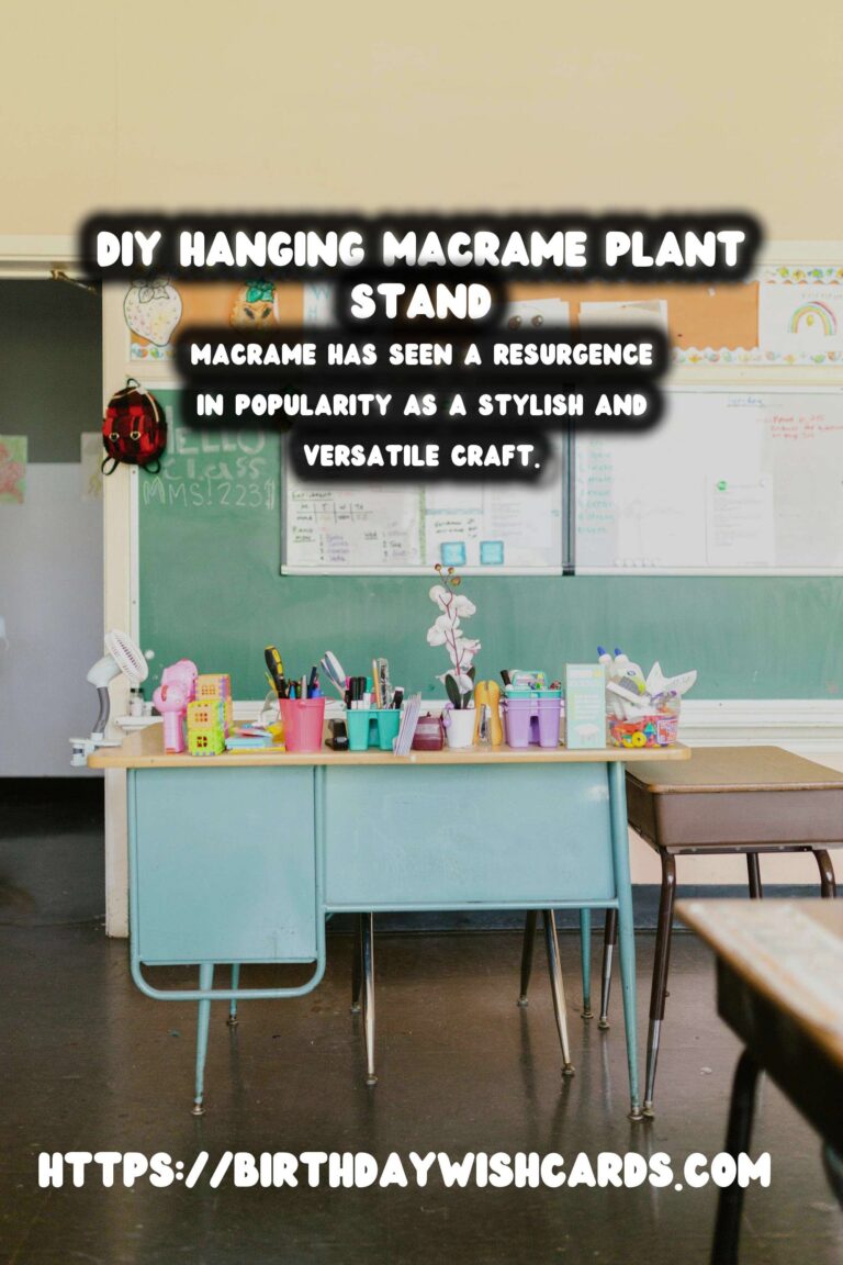 How to Make a DIY Hanging Macrame Plant Stand
