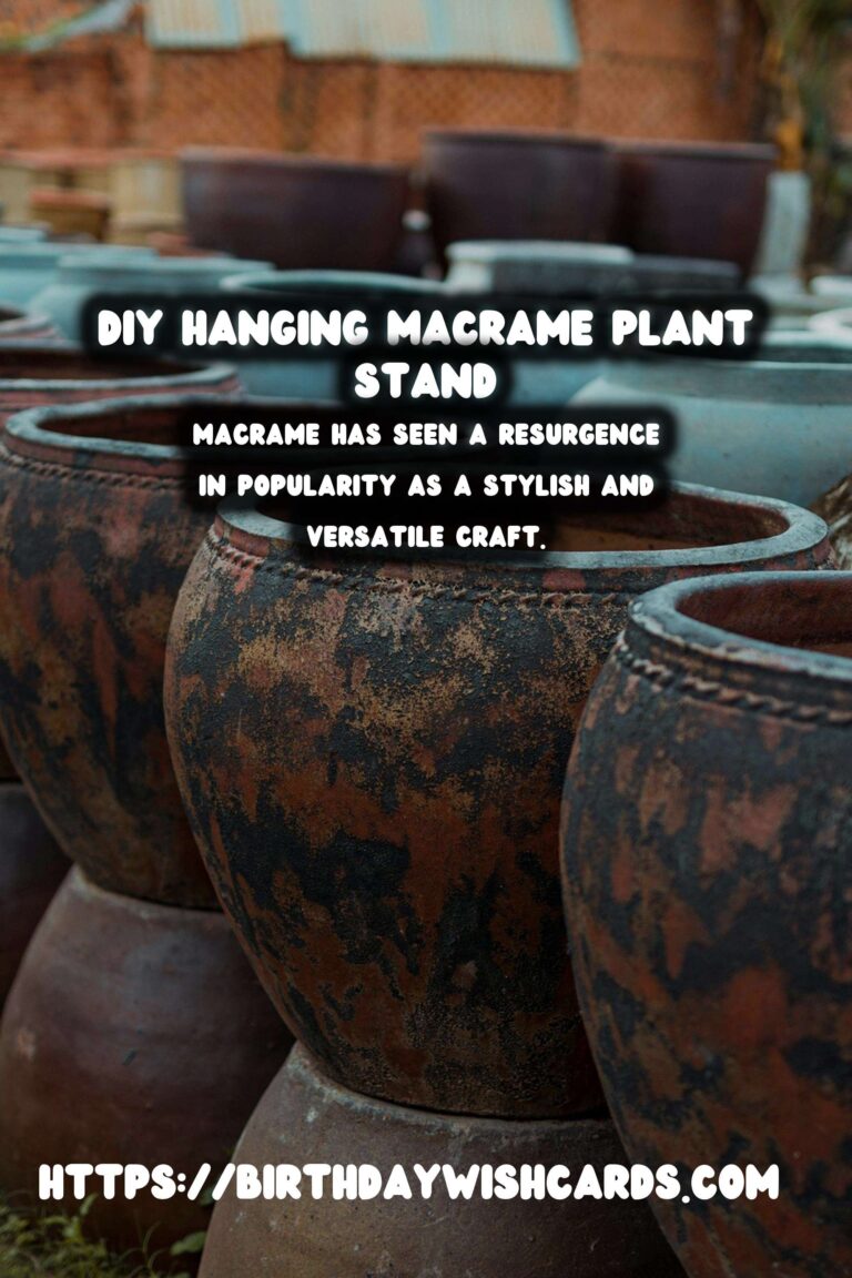 How to Make a DIY Hanging Macrame Plant Stand