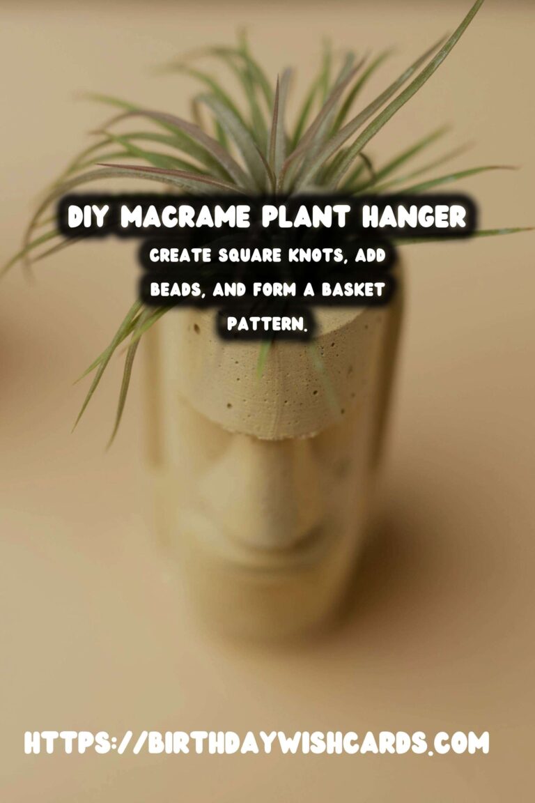 How to Make a DIY Macrame Plant Hanger with Wooden Beads