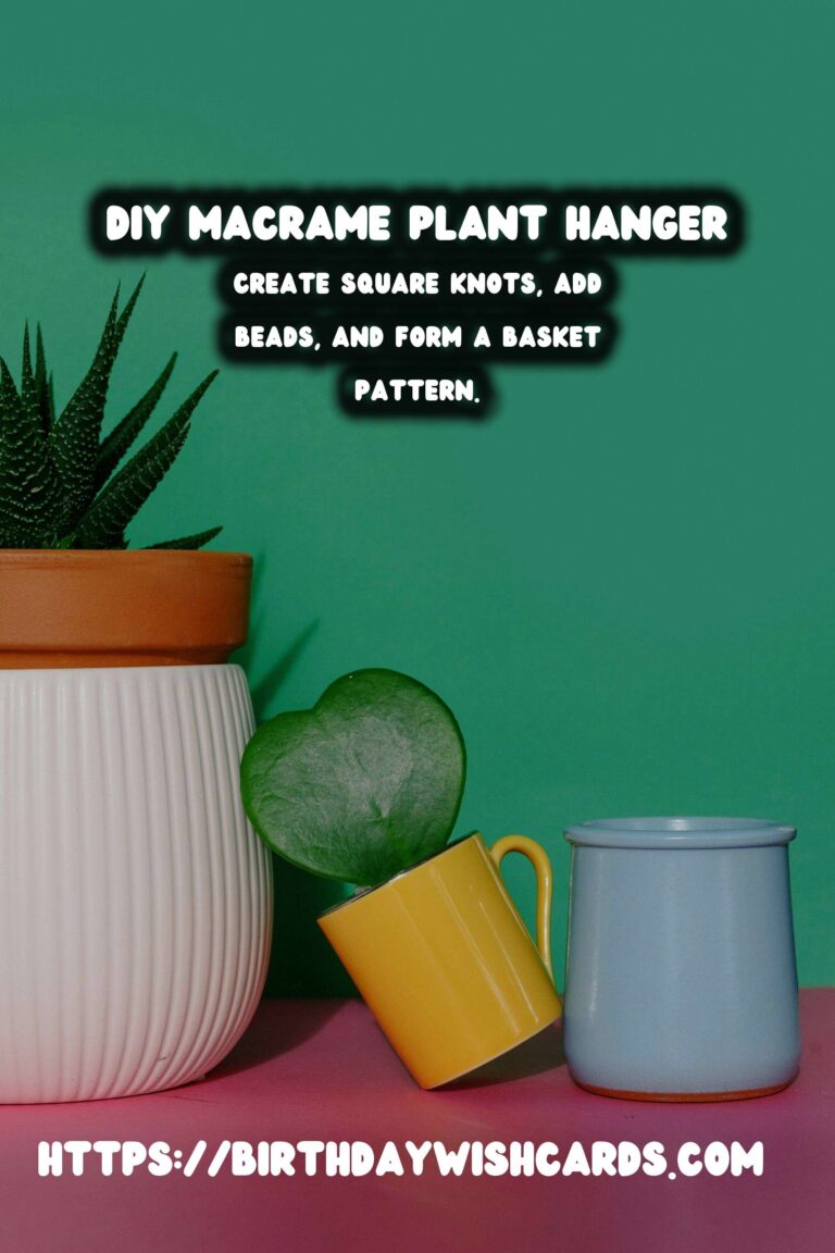 How to Make a DIY Macrame Plant Hanger with Wooden Beads