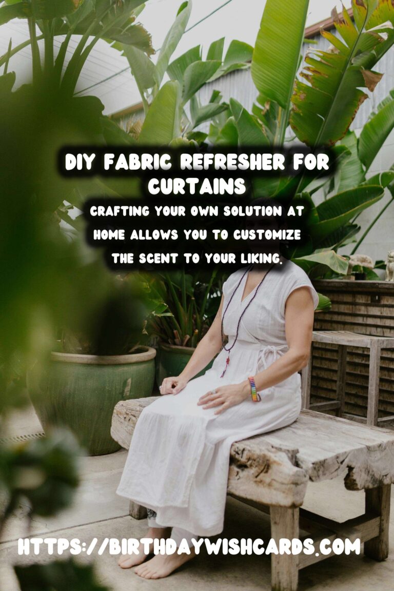 How to Make a Homemade Fabric Refresher for Curtains
