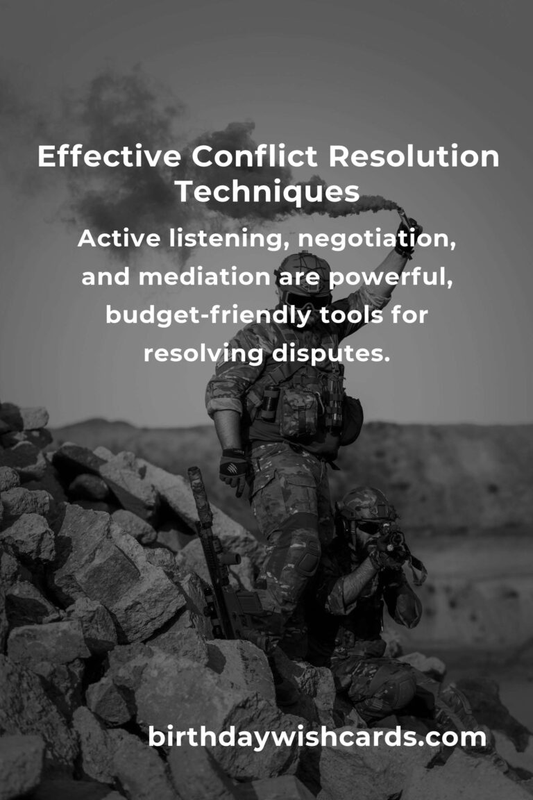Mastering Budget-Friendly Conflict Resolution Techniques