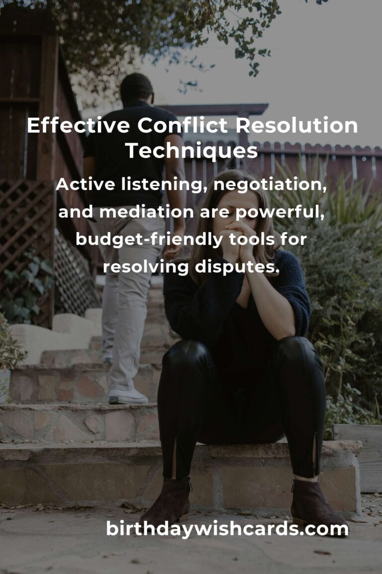 Mastering Budget-Friendly Conflict Resolution Techniques