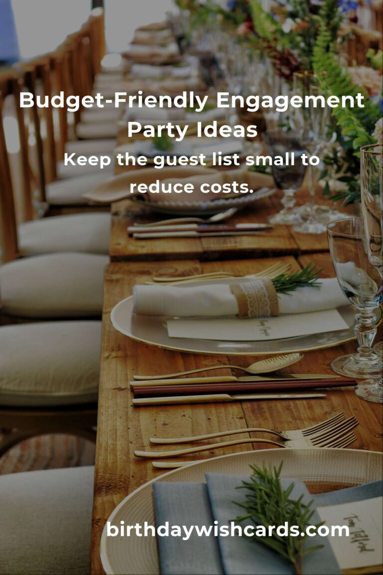 Plan a Budget-Friendly Engagement Party: Tips and Ideas