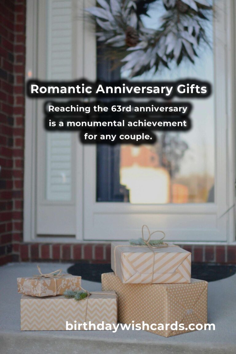 Romantic 63rd Anniversary Gifts for Couples: Celebrate Love and Lasting Bonds