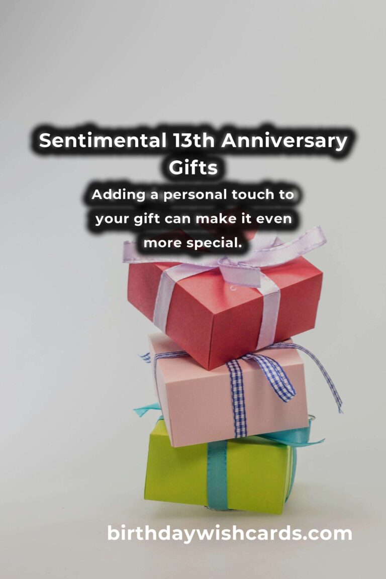 Sentimental 13th Anniversary Gifts for Love