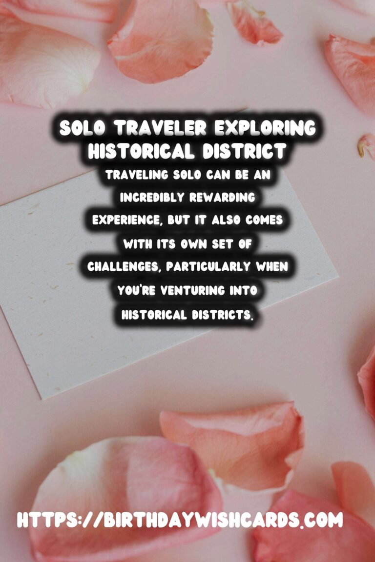 Solo Travel Safety Tips for Historical District Visit