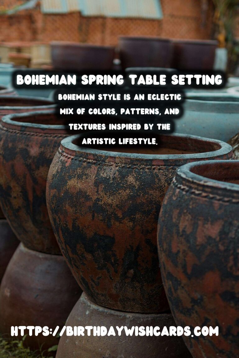 Spring Table Settings: Bohemian Style for a Vibrant Dining Experience