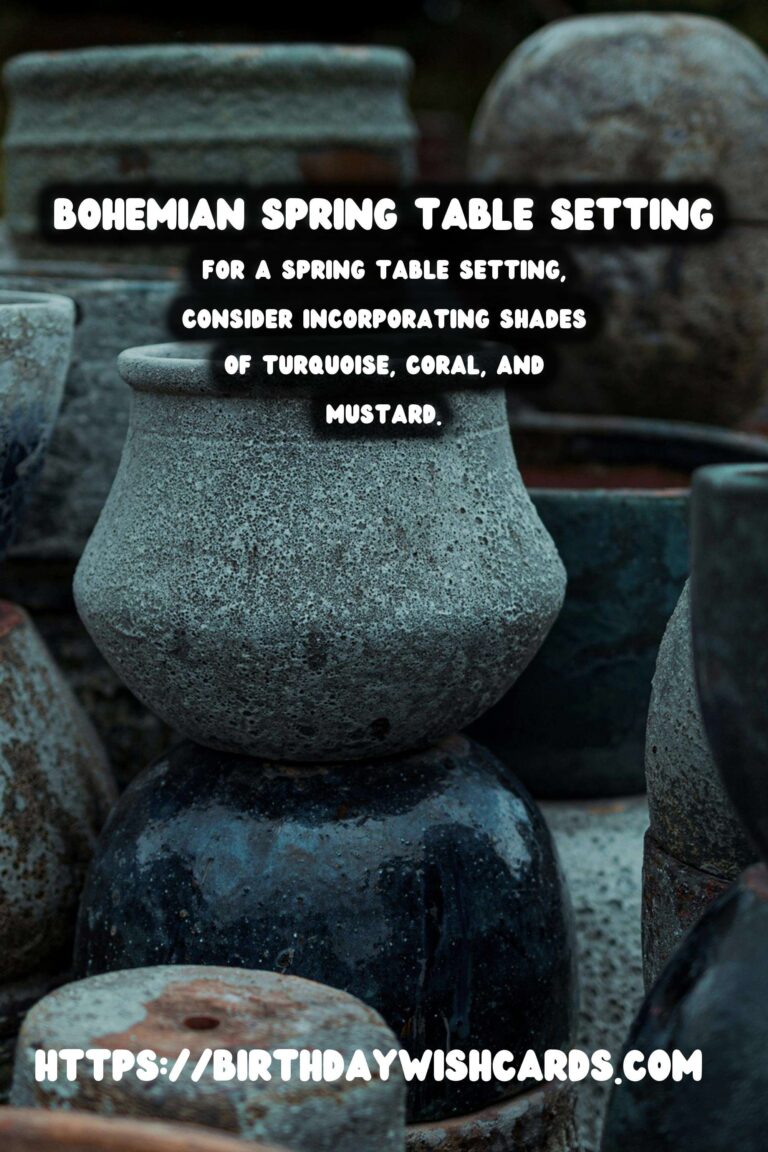 Spring Table Settings: Bohemian Style for a Vibrant Dining Experience