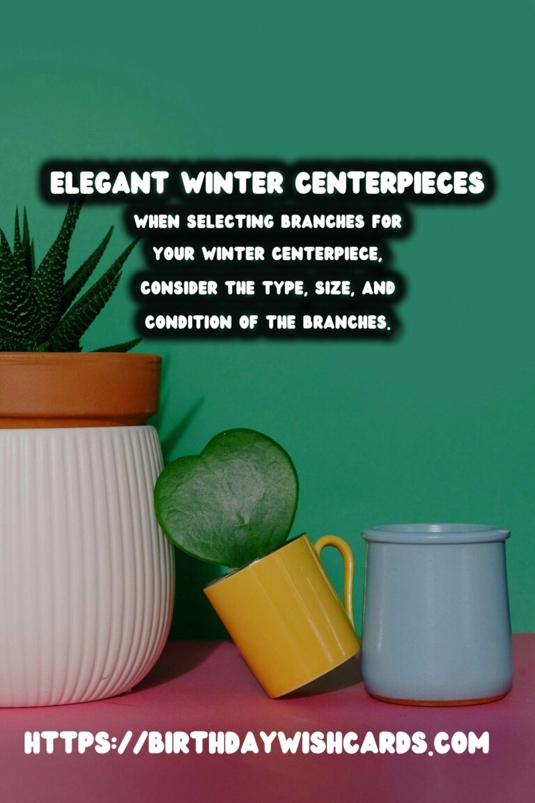 Stunning Winter Centerpieces Using Natural Branches