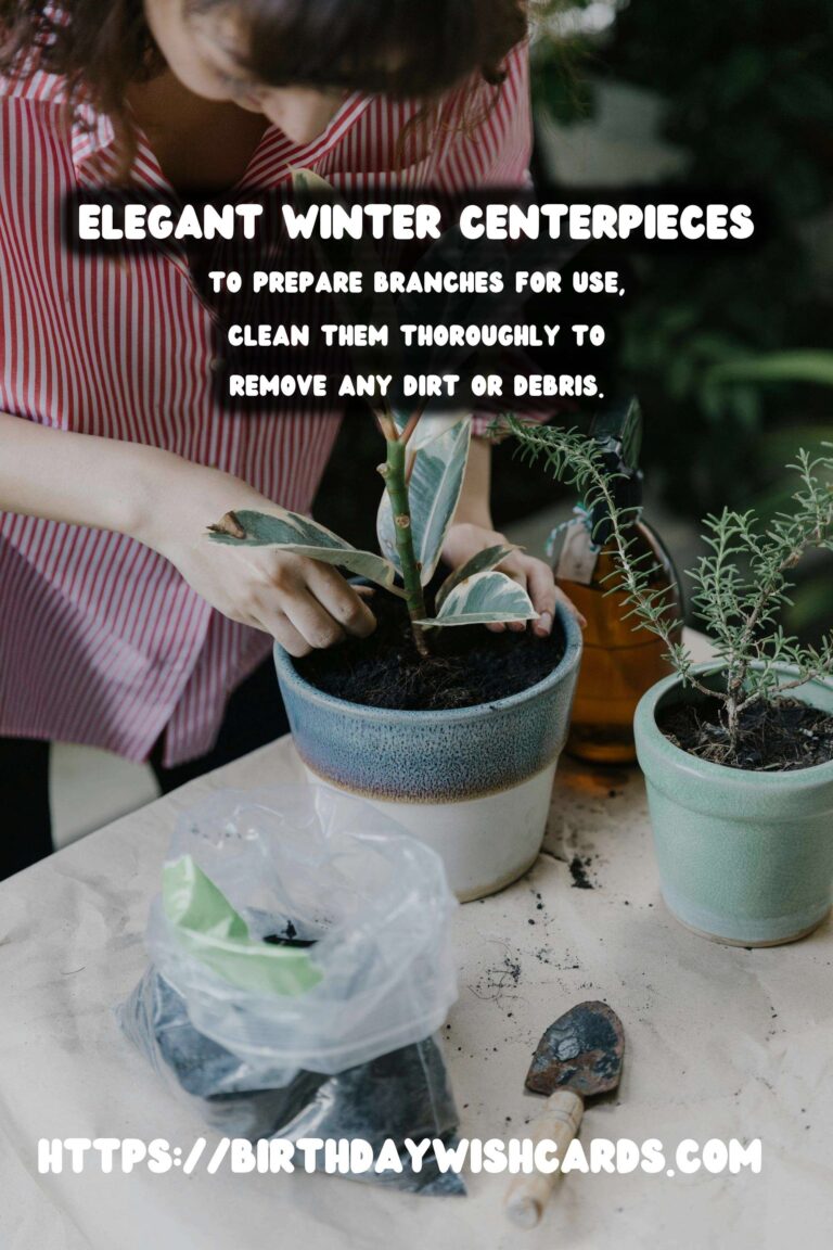 Stunning Winter Centerpieces Using Natural Branches