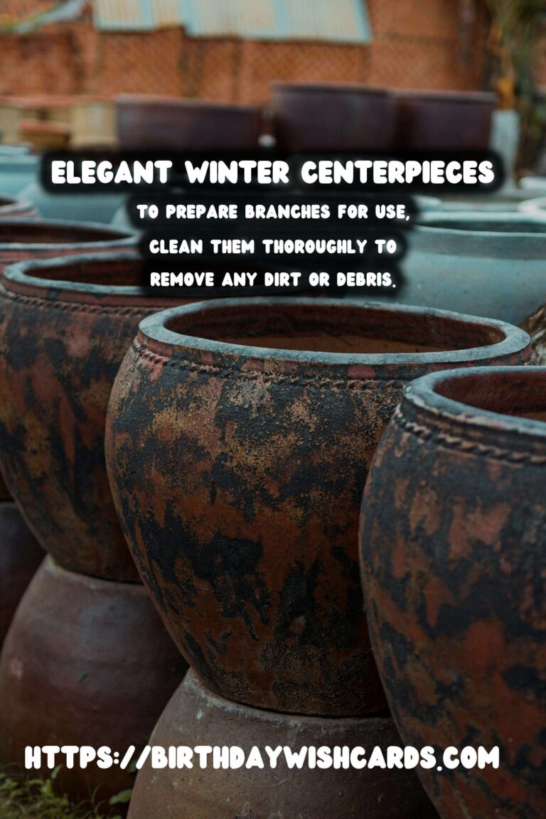 Stunning Winter Centerpieces Using Natural Branches