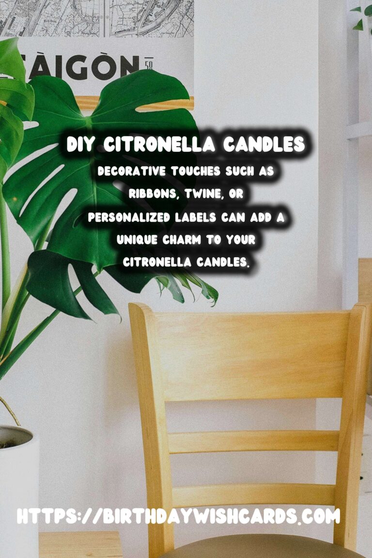 Summer BBQ Decor: DIY Citronella Candles for Mosquito-Free Evenings