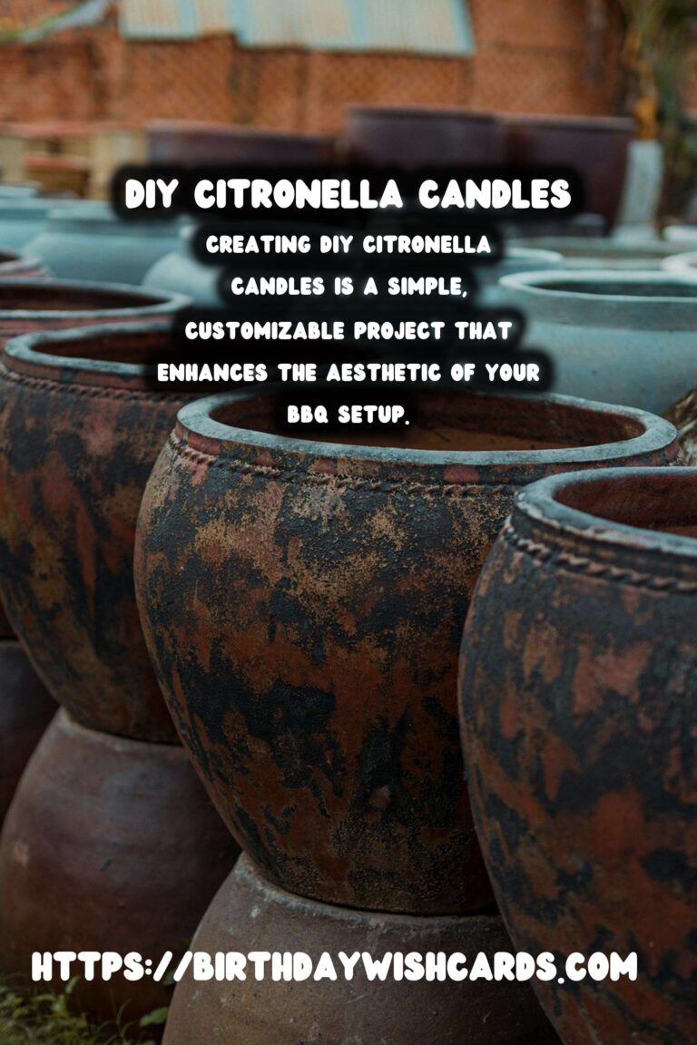 Summer BBQ Decor: DIY Citronella Candles for Mosquito-Free Evenings