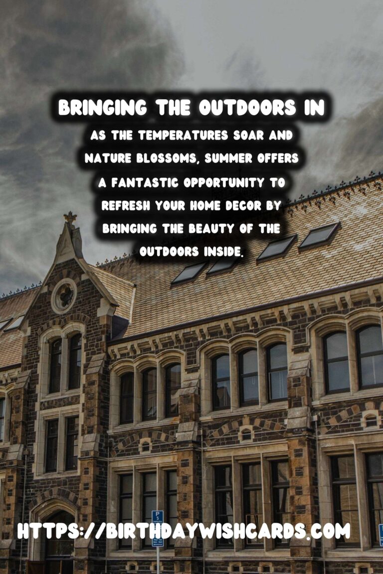 Summer Decor Ideas: Bringing the Outdoors In