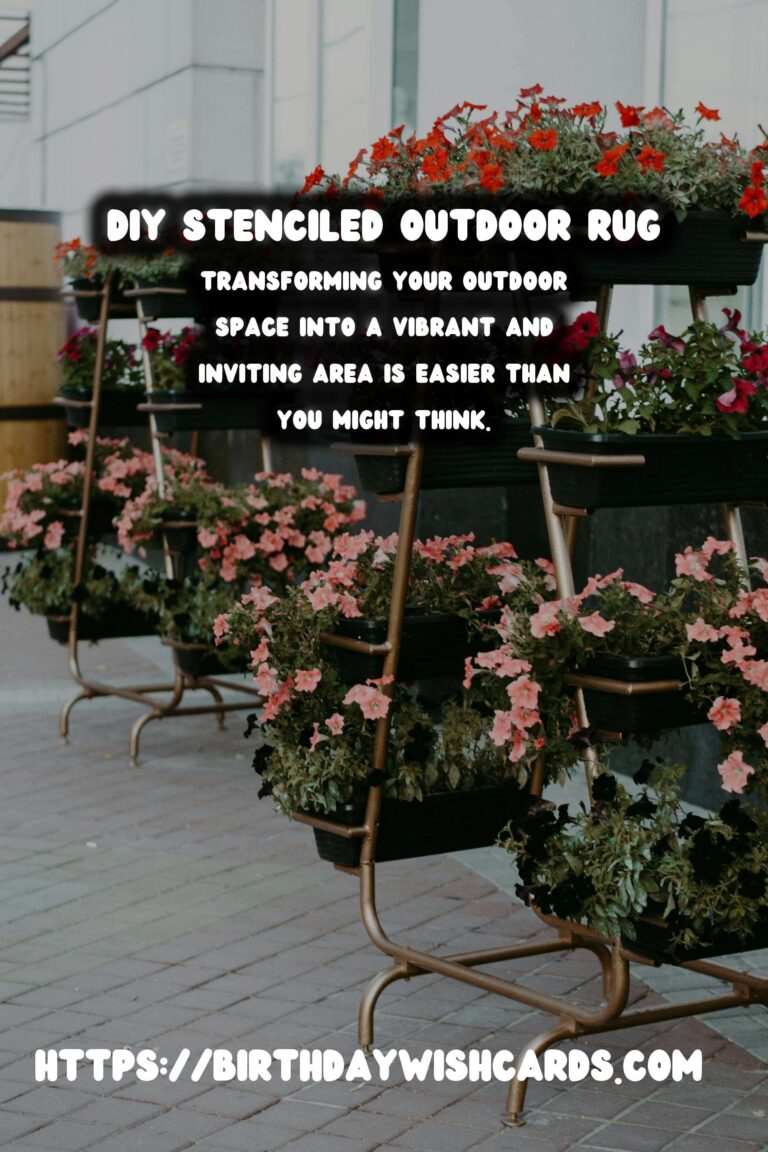 Summer Outdoor Rug: DIY Stenciled Ideas for Your Patio