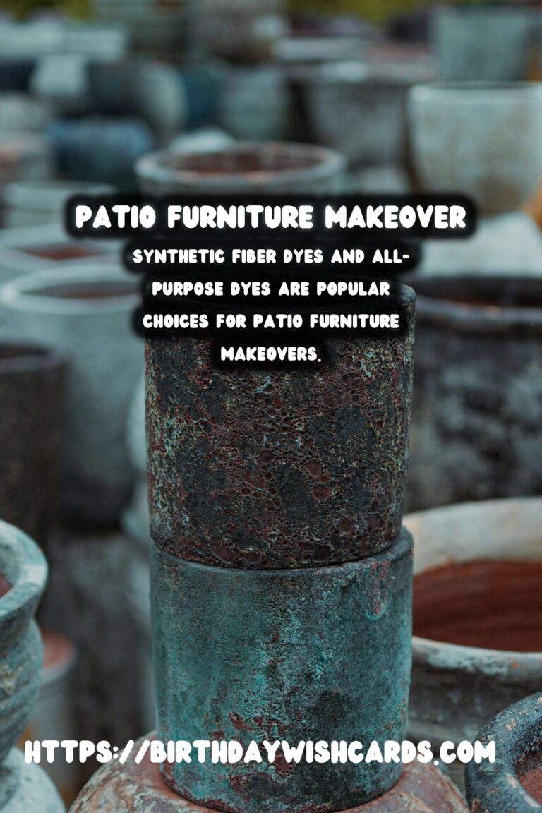 Summer Patio Furniture Makeovers: Transform with Fabric Dyeing