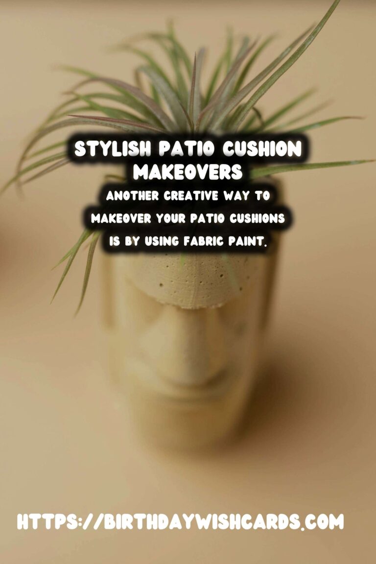 Summer Patio Furniture Makeovers: Transforming Cushions for a Refreshing Look