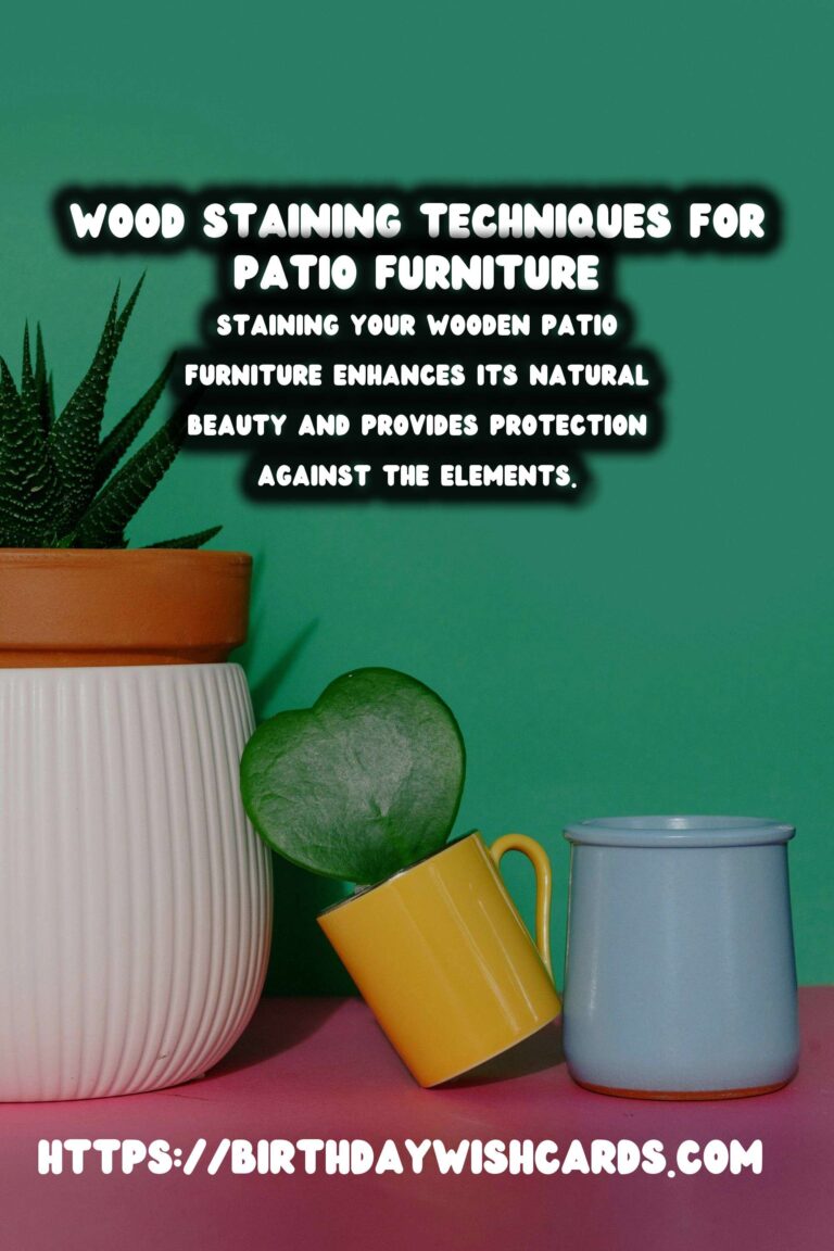 Summer Patio Furniture Makeovers: Wood Staining for a Fresh Look