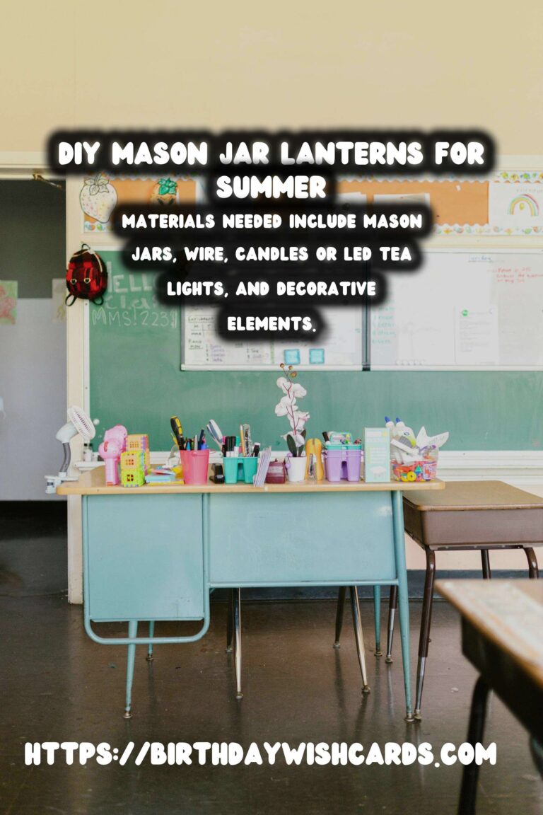 Summer Picnic Decor: DIY Mason Jar Lanterns