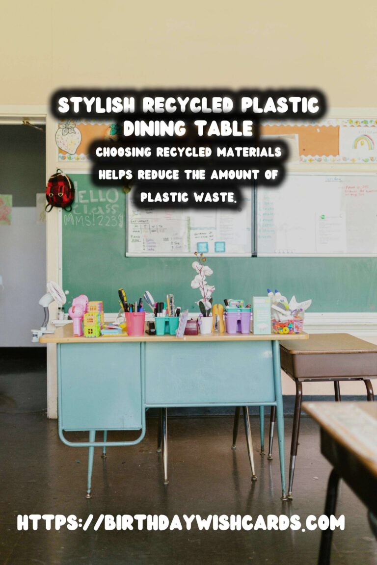 Sustainable Summer Outdoor Dining Table: Recycled Plastic