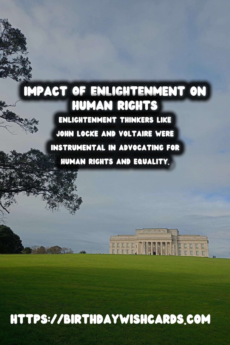 The Age of Enlightenment: Its Impact on Human Rights