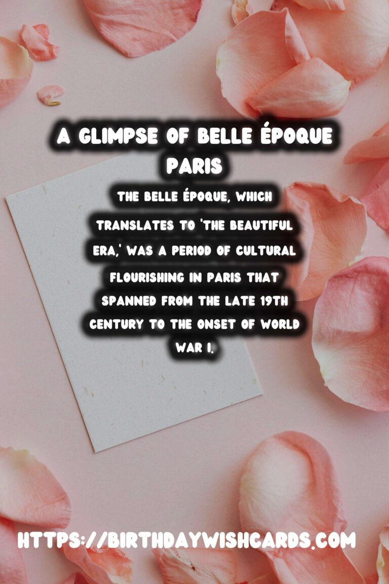 The Belle Époque: Exploring Paris at the Turn of the Century