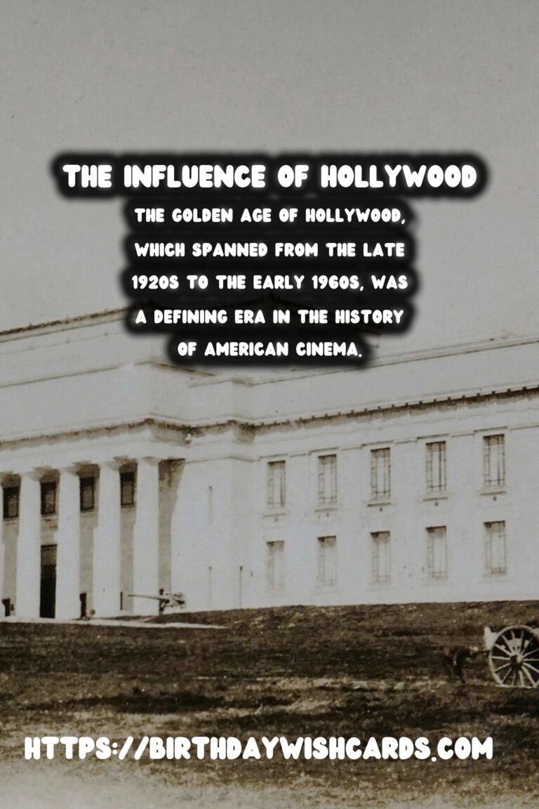 The Golden Age of Hollywood: Its Influence on American Society