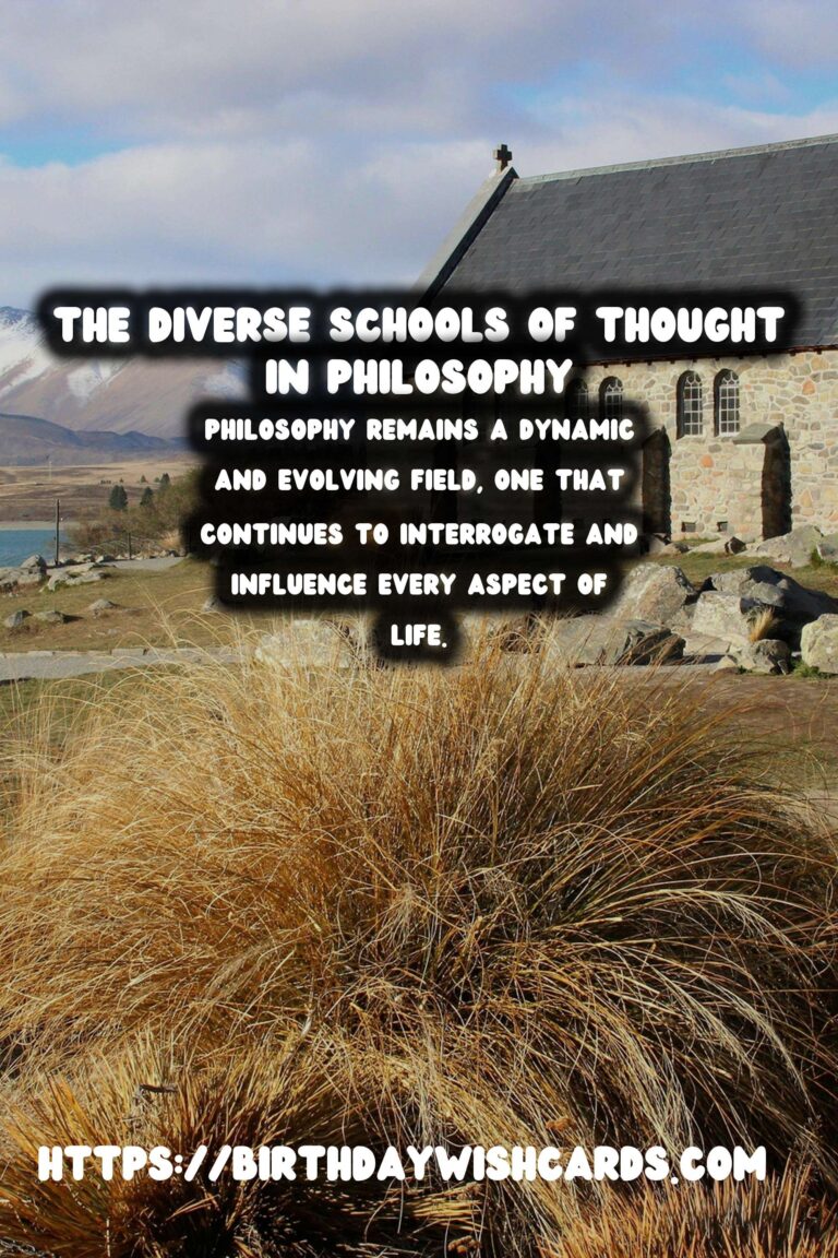 The History of Philosophy: Its Diverse Schools of Thought