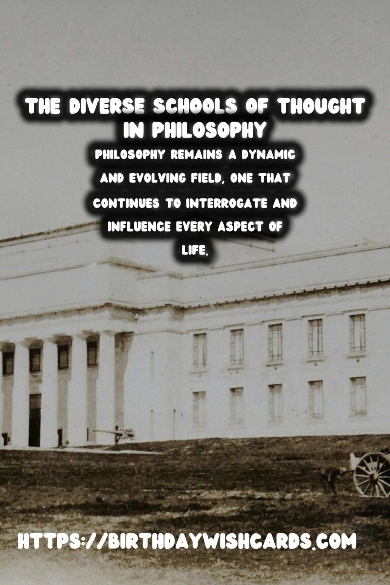 The History of Philosophy: Its Diverse Schools of Thought