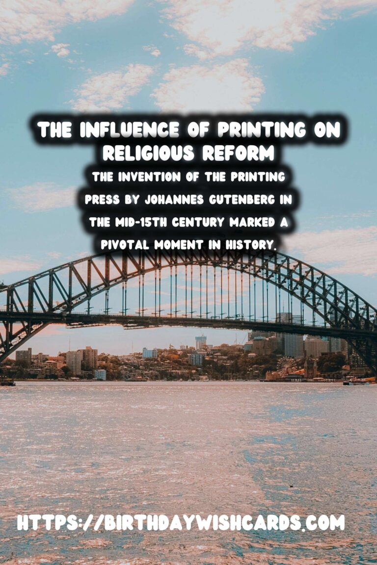 The History of Printing: A Catalyst in the Protestant Reformation
