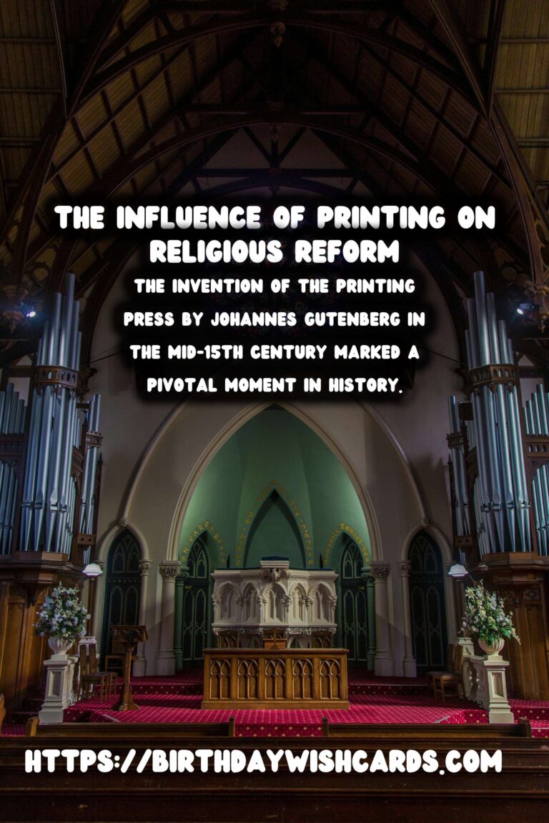 The History of Printing: A Catalyst in the Protestant Reformation