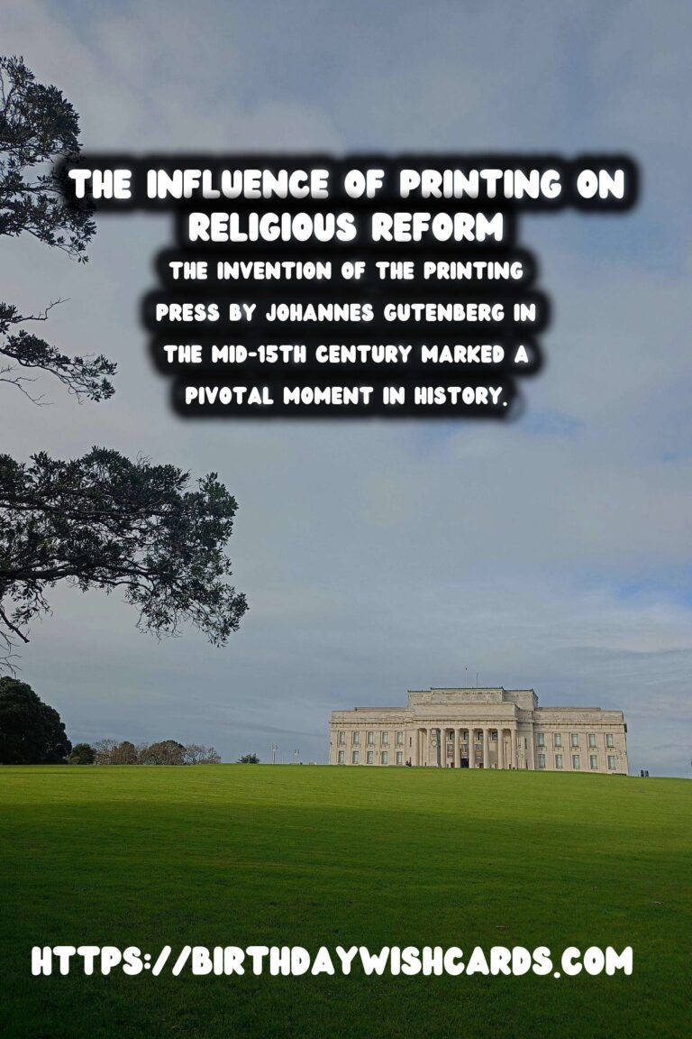 The History of Printing: A Catalyst in the Protestant Reformation